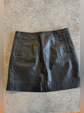 Black Faux Leather Mini Skirt